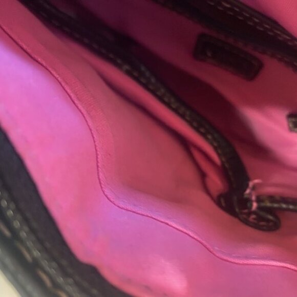 Chaps black and cream crossbody shoulder bag - Picture 6 of 6